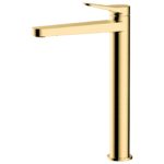 RAK Petit Round Tall Basin Mixer Brushed Gold