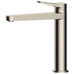 RAK Petit Round Mid Height Basin Mixer Brushed Nickel