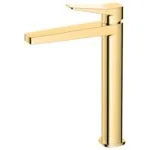 RAK Petit Square Tall Basin Mixer Brushed Gold