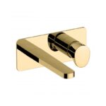 RAK Positano Wall Basin Mixer Brushed Gold