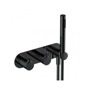 RAK Sorrento Dual Outlet Shower Valve with Handset Matt Black