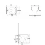 RAK Series 600 Rimless Back To Wall Pan & Wrap Over Seat