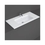 RAK Uno 1 Drawer 1000mm Wall Vanity Unit & Basin Pure White