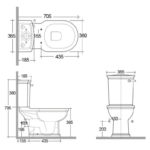 RAK Washington WC with Lever Handle & Matt Cuppuccino Seat