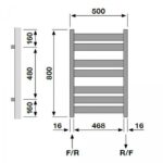 Redroom Azor Chrome 800x500mm Towel Radiator