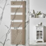 Redroom Omnia Quartz Beige 1161x596mm Towel Radiator Left Hand