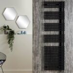 Redroom Omnia Matt Black 1681x496mm Towel Radiator Left Hand