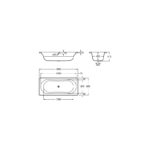 Roca Duo Plus Double Ended Steel Bath 1800 x 800mm 0 Tapholes