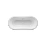 Roca Duo Plus Oval Freestanding Bath 1800x800mm White