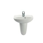 Roca Laura 450mm 1 Hole Basin & Semi Pedestal