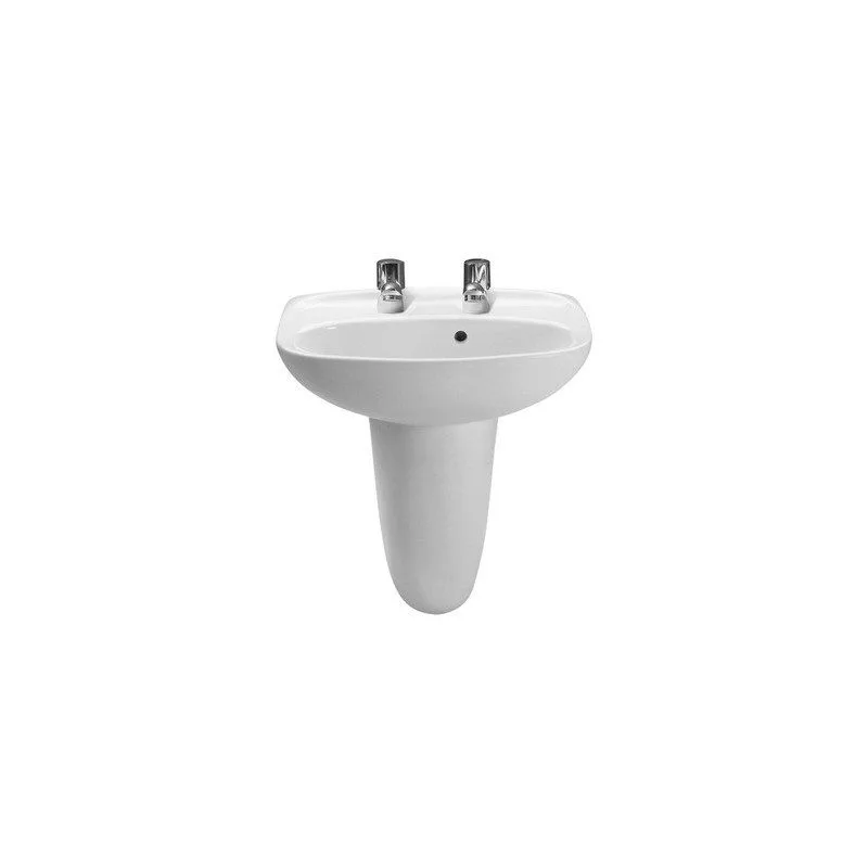 Roca Laura Wall-Hung Cloakroom Basin 450 x 340mm 2 Tapholes