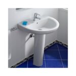 Roca Laura 600mm 1 Hole Basin & Full Pedestal