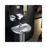 Roca Laura 560mm 1 Hole Basin & Full Pedestal