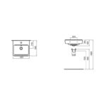 Roca Maxi Wall Hung Basin 450mm 1 Taphole