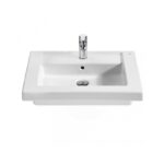 Roca Prisma Wall Hung 2 Drawer 600mm Unit & Basin Gloss White