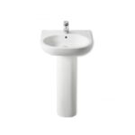 Roca Meridian-N 550mm 1 Hole Basin & Full Pedestal