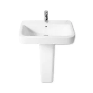 Roca Senso Square 600mm 1 Hole Basin & Full Pedestal