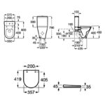 Roca The Gap Rimless Fully Back To Wall Toilet with Cistern & Soft Close Seat