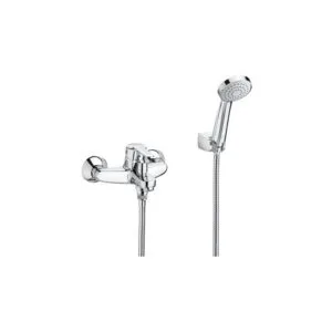 Roca V2 Wall Mounted Bath Shower Mixer with Kit Chrome