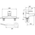 Roca Naia Deck Bath Shower Mixer