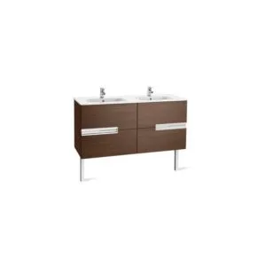 Roca Victoria-N Unik 1200mm 2 Drawer Unit & Double Basin Grey