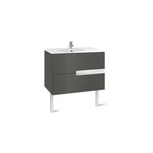 Roca Victoria-N Unik 1000mm 2 Drawer Base Unit & Basin Grey