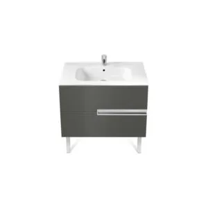 Roca Victoria-N Unik 800mm 2 Drawer Unit & Basin Gloss Grey