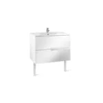 Roca Victoria-N Unik 800mm 2 Drawer Unit & Basin Gloss White