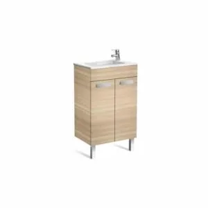 Roca Debba Compact Unik 500mm 2 Door Base Unit & Basin Oak