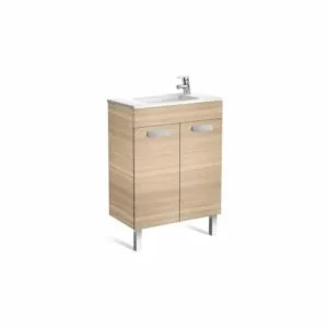 Roca Debba Compact Unik 600mm 2 Door Base Unit & Basin Oak