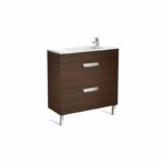 Roca Debba Compact Unik 800mm 2 Drawer Base Unit & Basin Wenge