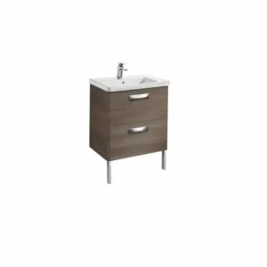 Roca Unik The Gap 600mm Base Unit & Basin Dark Wood