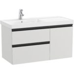 Roca Domi 1000mm Arctic Grey Base Unit & Left Hand Basin