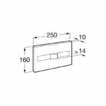 Roca PL2 In-Wall Dual Flush Operating Plate White