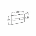 Roca PL2 In-Wall Dual Flush Operating Plate White