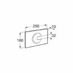 Roca PL4 Dual Flush Operating Plate Matt Chrome