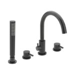 Sagittarius Ergo Lever 4 Hole Bath Shower Mixer Matt Black