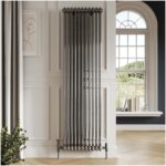 Scudo 2 Column Vertical Designer Radiator 1800 x 416mm Raw Metal