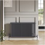 Scudo 2 Column Horizontal Designer Radiator 600 x 1190mm Anthracite