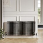 Scudo 3 Column Horizontal Designer Radiator 600 x 643mm Raw Metal