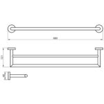 Scudo Delta Double Towel Bar