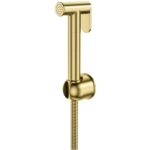 Scudo Douche Handset, Hose & Holder Brushed Brass