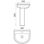 Scudo Spa 500mm Basin