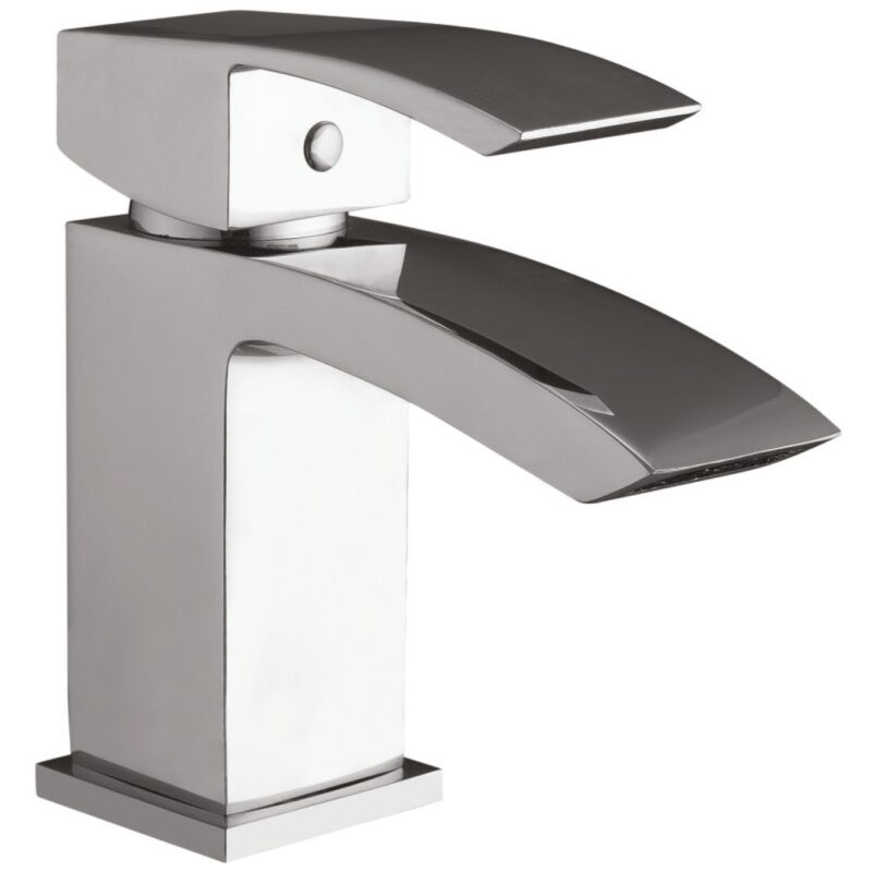 Scudo Descent Mono Basin Mixer Tap with Push Waste