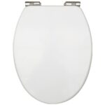 Scudo Wooden Gloss White Soft Close Toilet Seat