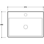 Synergy Berg 600mm 1 Tap Hole Basin & Click Clack Waste