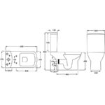 Synergy Valencia Close Coupled Dual Flush Cistern