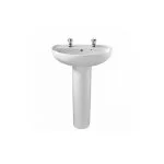 Twyford Alcona Washbasin 500x410 2 Tap Holes