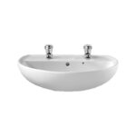 Twyford Alcona Washbasin 500x410 2 Tap Holes