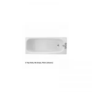 Twyford Neptune Bath 1500x700 2 Tap Slip Resist with Grips